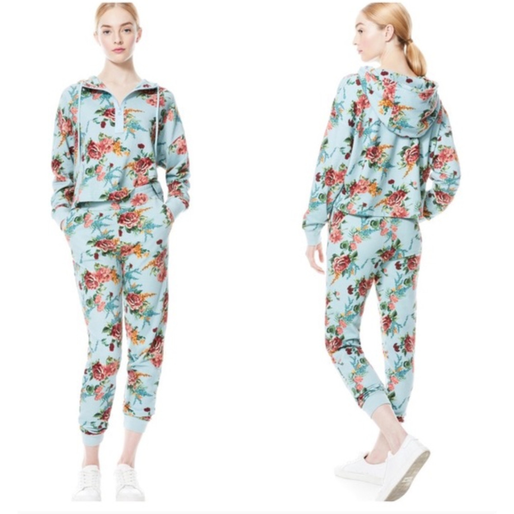 Alice & Olivia Floral Express Slim Joggers Pants and jacket NWT Size XS